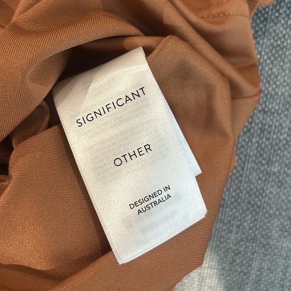 Significant Other X Revolve Rosie Long Sleeve Mini Dress in Caramel Size 4 - Picture 16 of 16